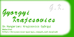 gyorgyi krajcsovics business card
